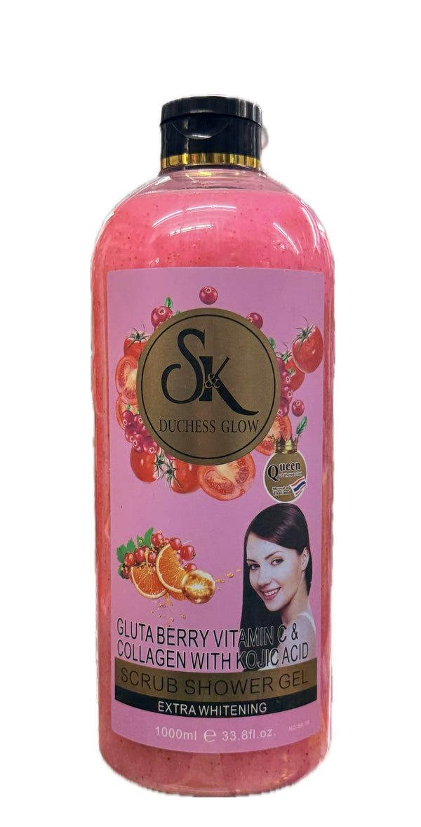 S&K scrub gel douche glutaberry vitamin C & collagen& kojic 1000ml