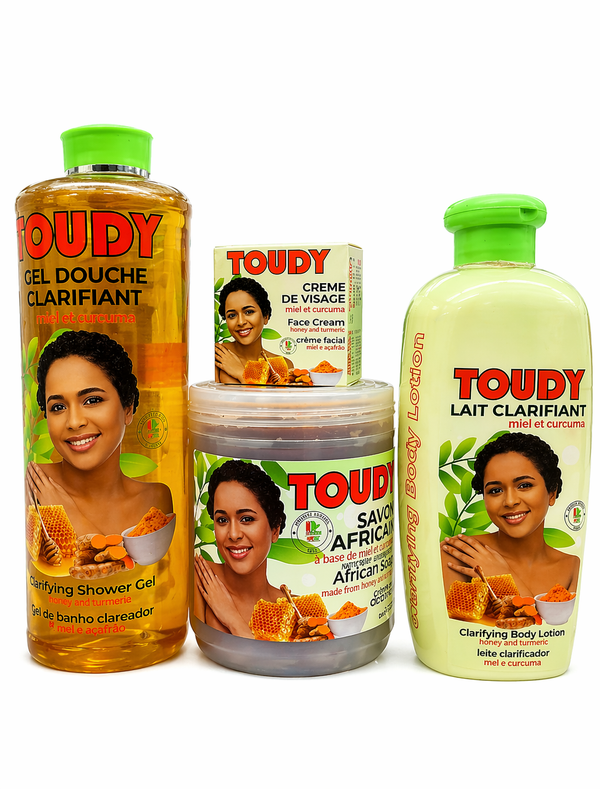 Lot Toudy – Routine Éclaircissante Complète (Miel & Curcuma)